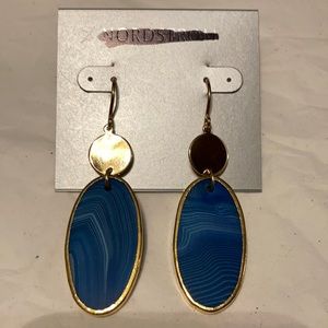 Blue and gold Nordstrom earrings